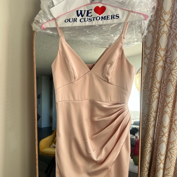 Azazie Shania Stretch Satin English Rose Bridesmaid Dress- A6 - Picture 6 of 10